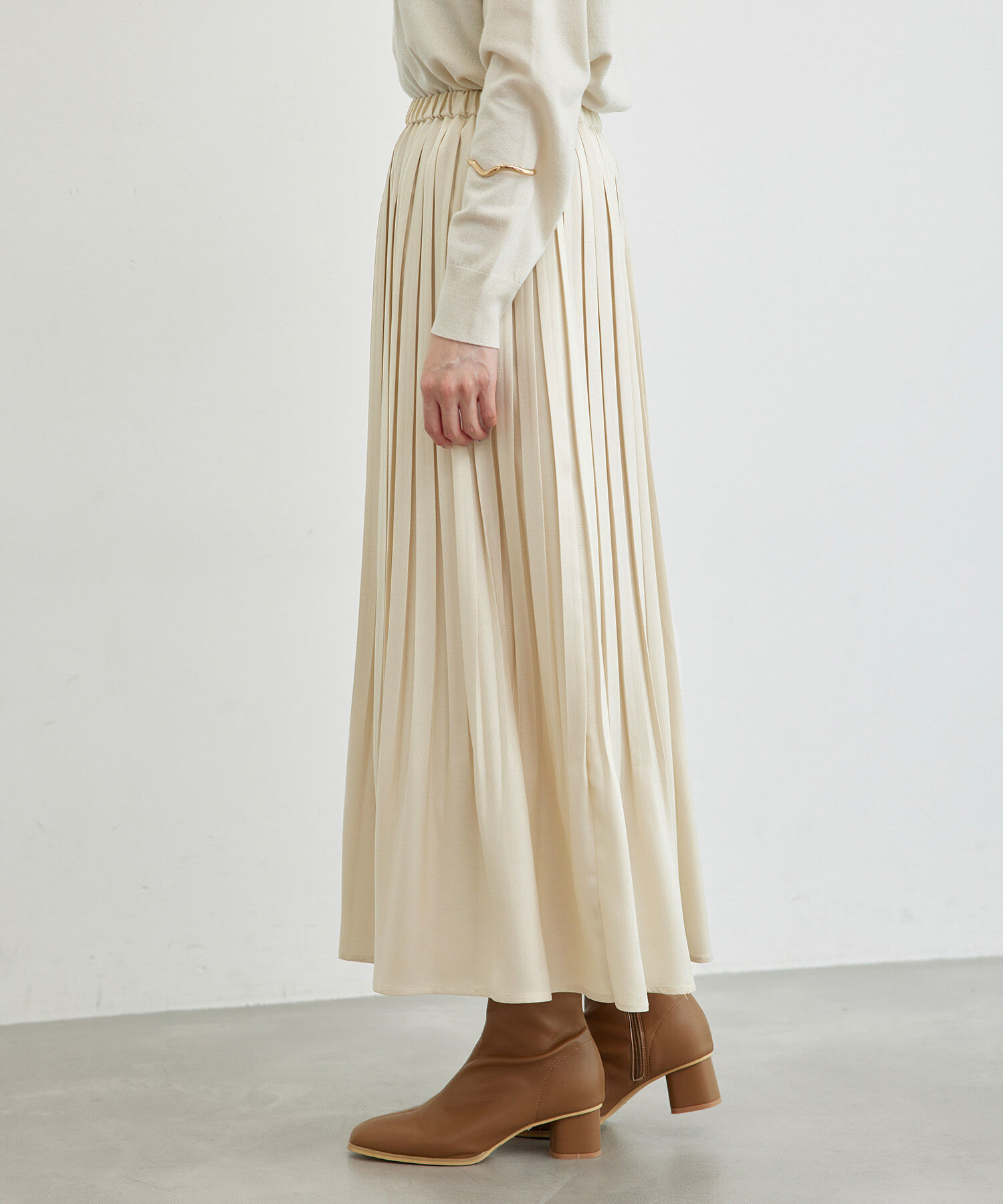 Rope&rsquo;Picnic「ブライトラメプリーツスカート」|スカート|