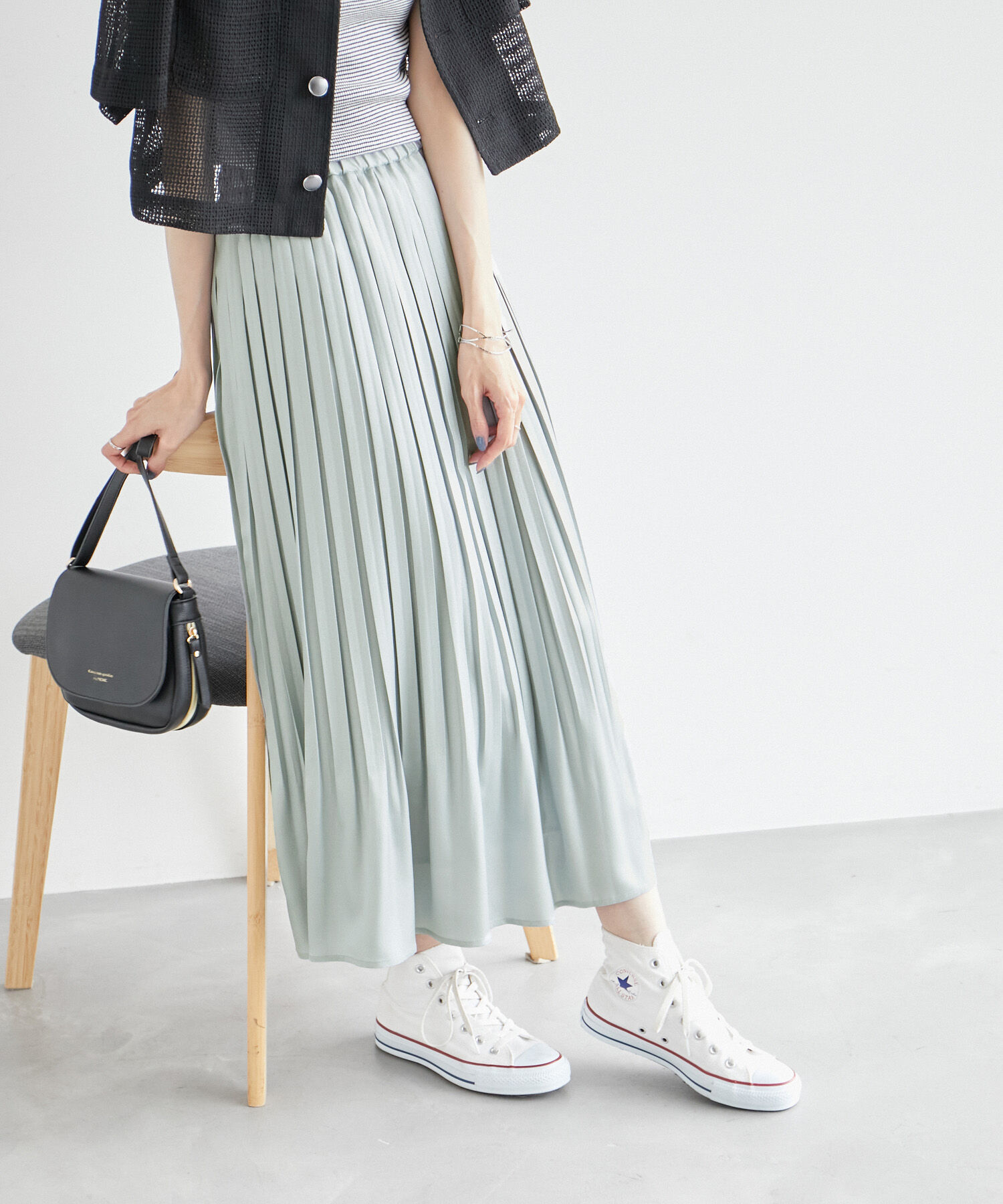 Rope&rsquo;Picnic「ブライトラメプリーツスカート」|スカート|