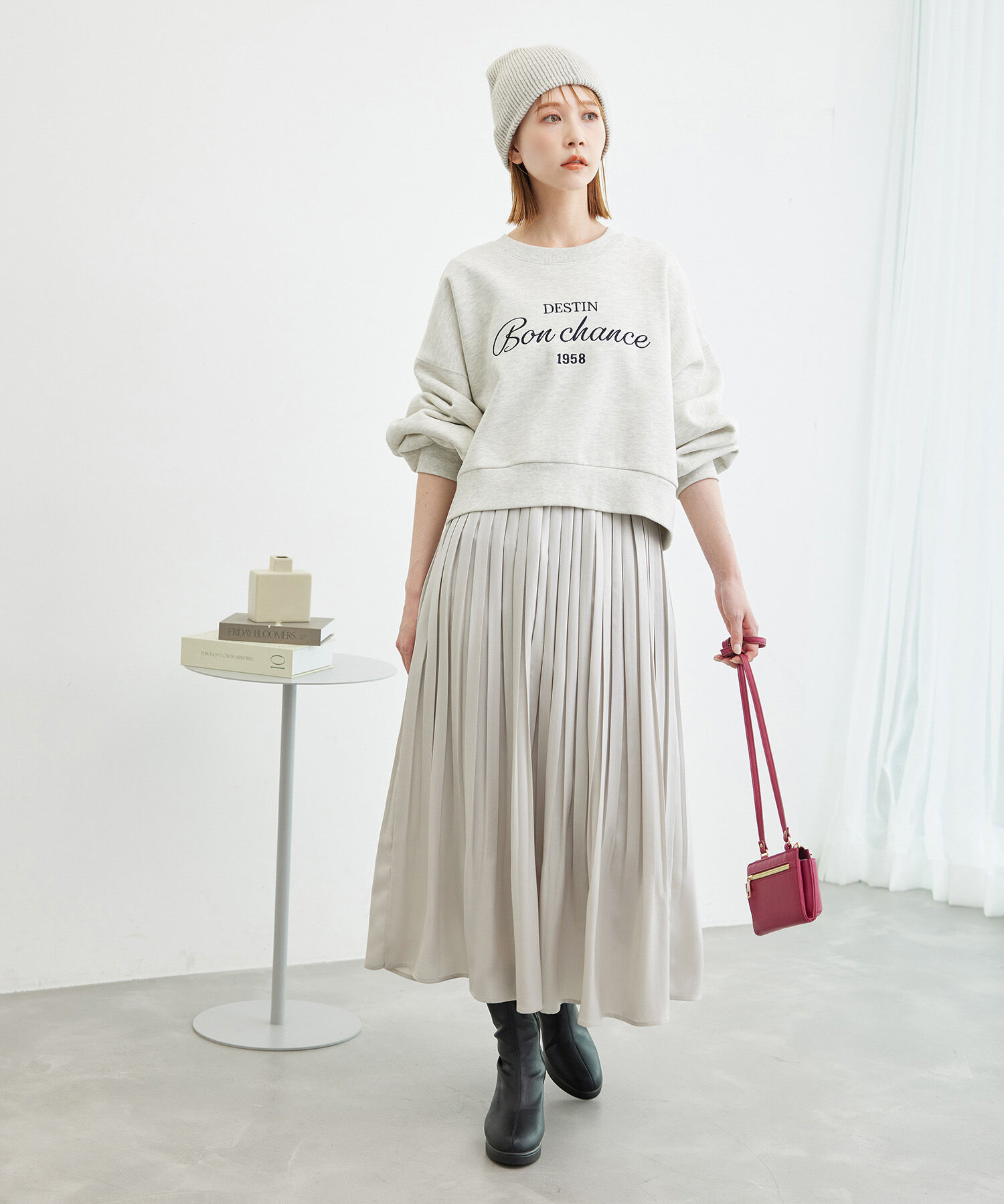 Rope&rsquo;Picnic「ブライトラメプリーツスカート」|スカート|