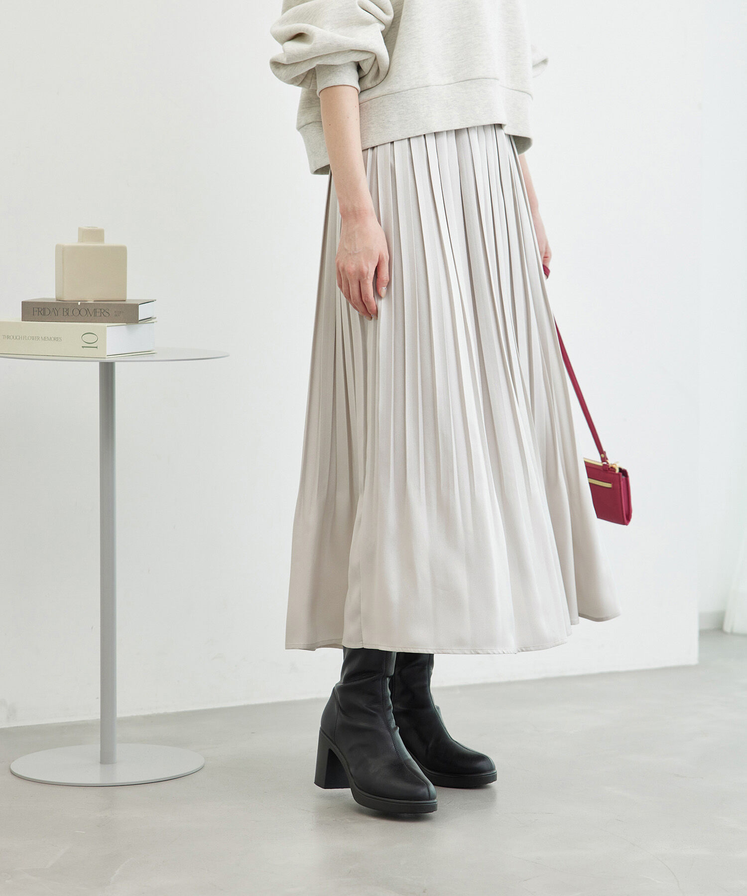 Rope&rsquo;Picnic「ブライトラメプリーツスカート」|スカート|