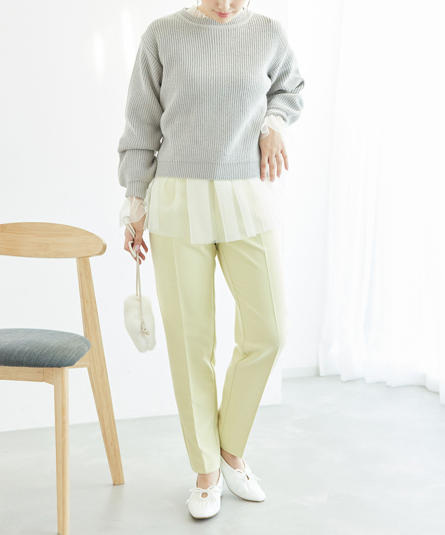 Rope&rsquo;Picnic「ラメ畔ニットプルオーバー」|ニット・セーター|