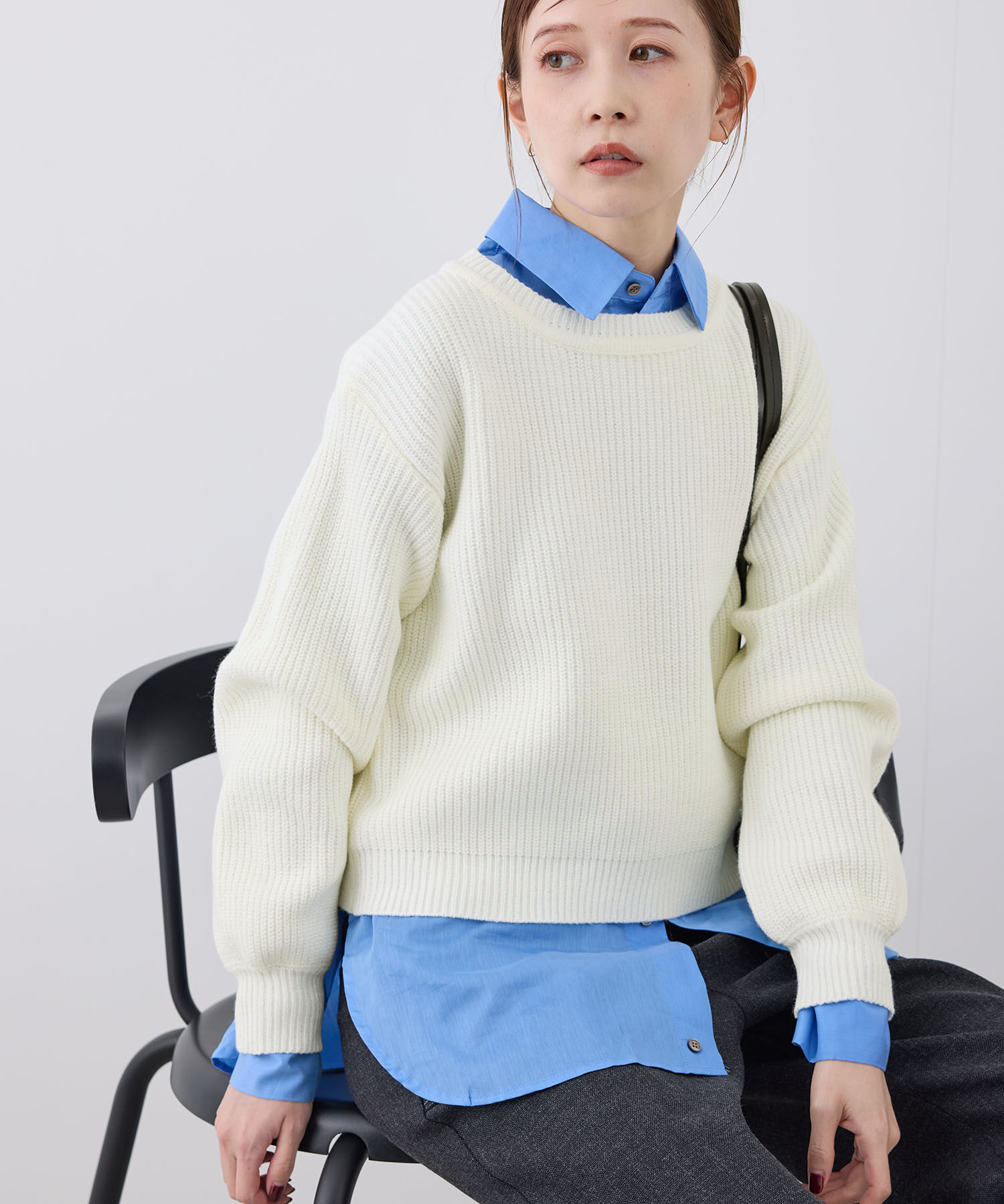 Rope&rsquo;Picnic「ラメ畔ニットプルオーバー」|ニット・セーター|オフホワイト(15)