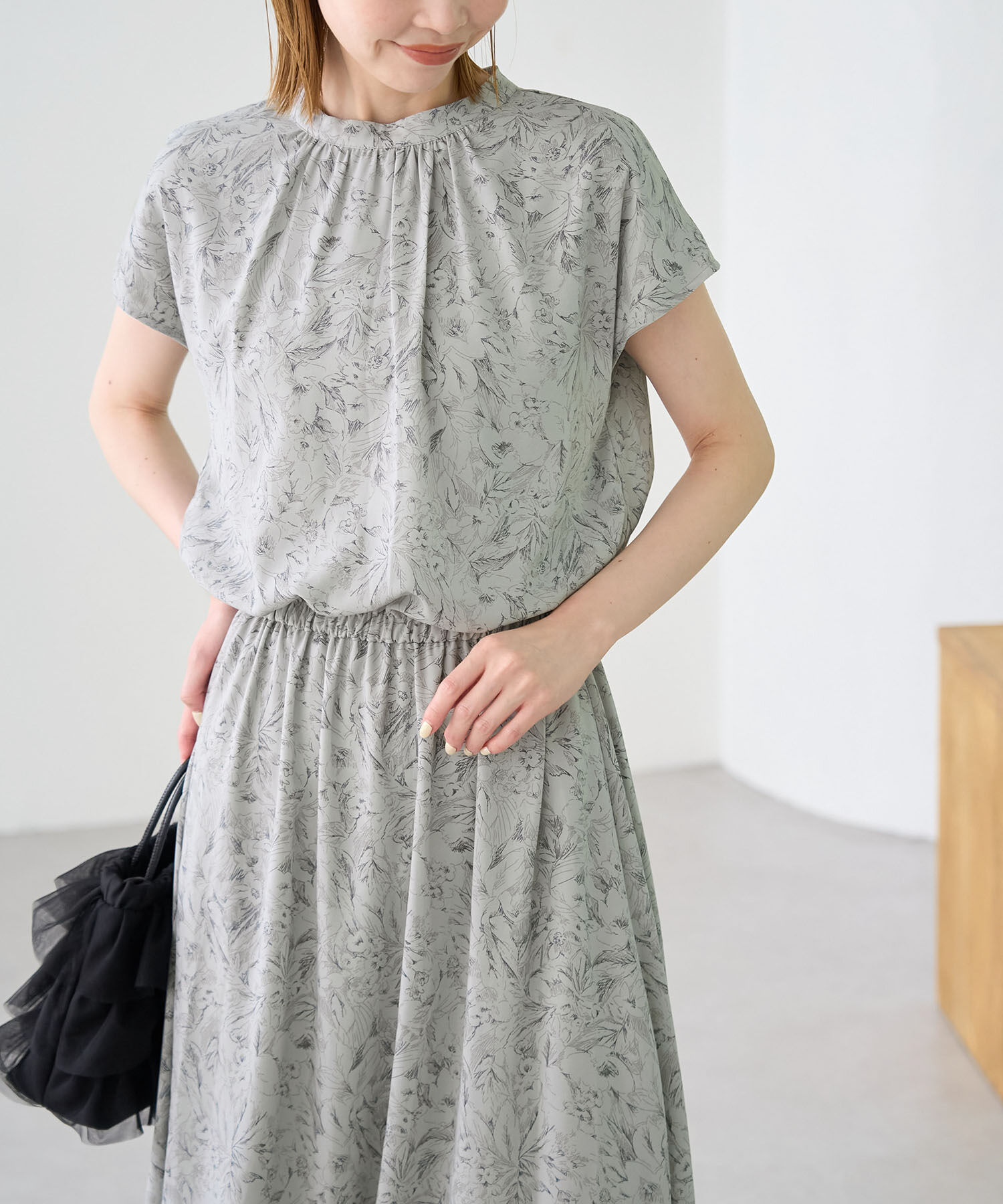 Rope&rsquo;Picnic「アソート花柄ワンピース」|ワンピース|グレー(07)