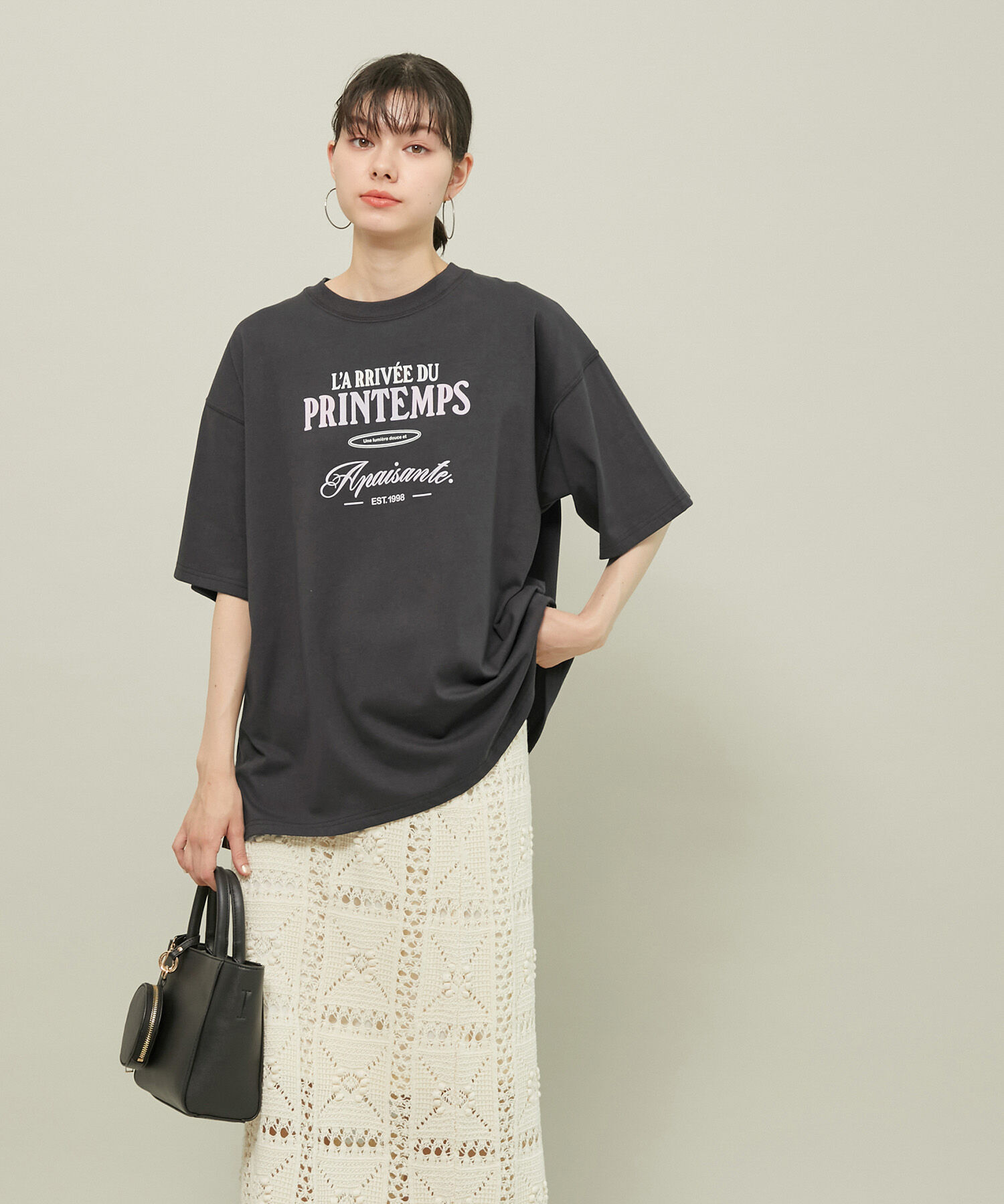 ROPE' PICNIC R「汗染み防止/オーバーサイズプリントTシャツ/リンクコーデ」|Tシャツ・カットソー|