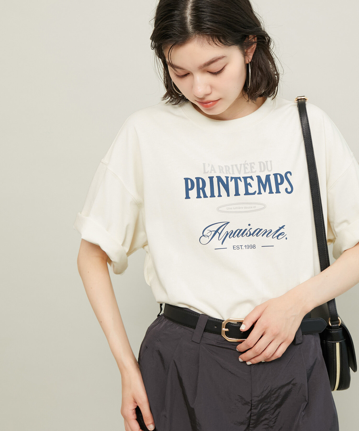 ROPE' PICNIC R「汗染み防止/オーバーサイズプリントTシャツ/リンクコーデ」|Tシャツ・カットソー|