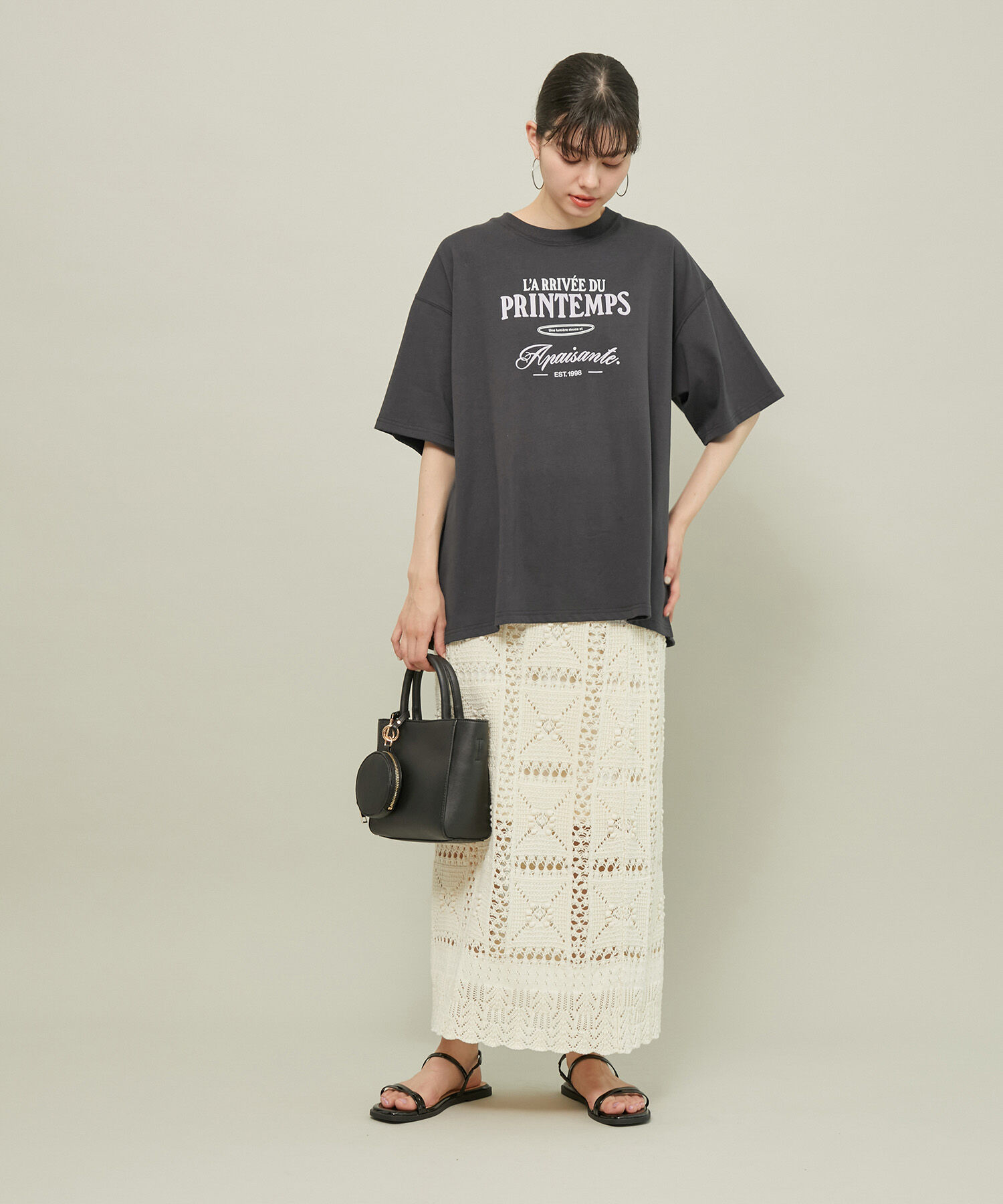 ROPE' PICNIC R「汗染み防止/オーバーサイズプリントTシャツ/リンクコーデ」|Tシャツ・カットソー|