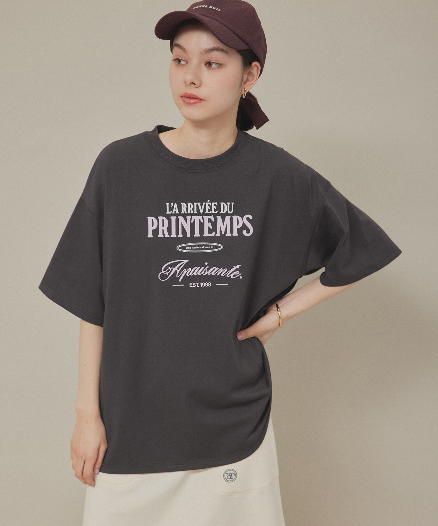 ROPE' PICNIC R「汗染み防止/オーバーサイズプリントTシャツ/リンクコーデ」|Tシャツ・カットソー|