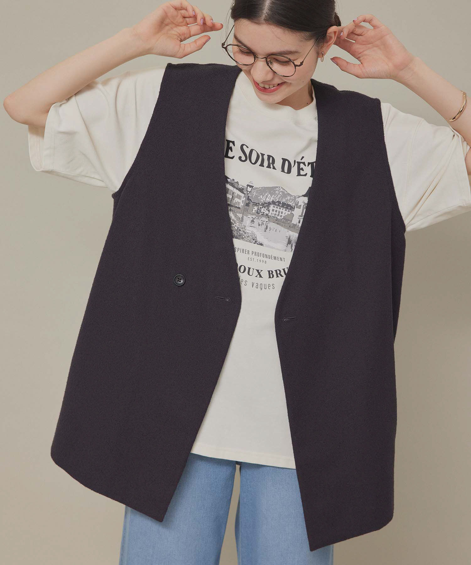 ROPE' PICNIC R「汗染み防止/オーバーサイズプリントTシャツ/リンクコーデ」|Tシャツ・カットソー|