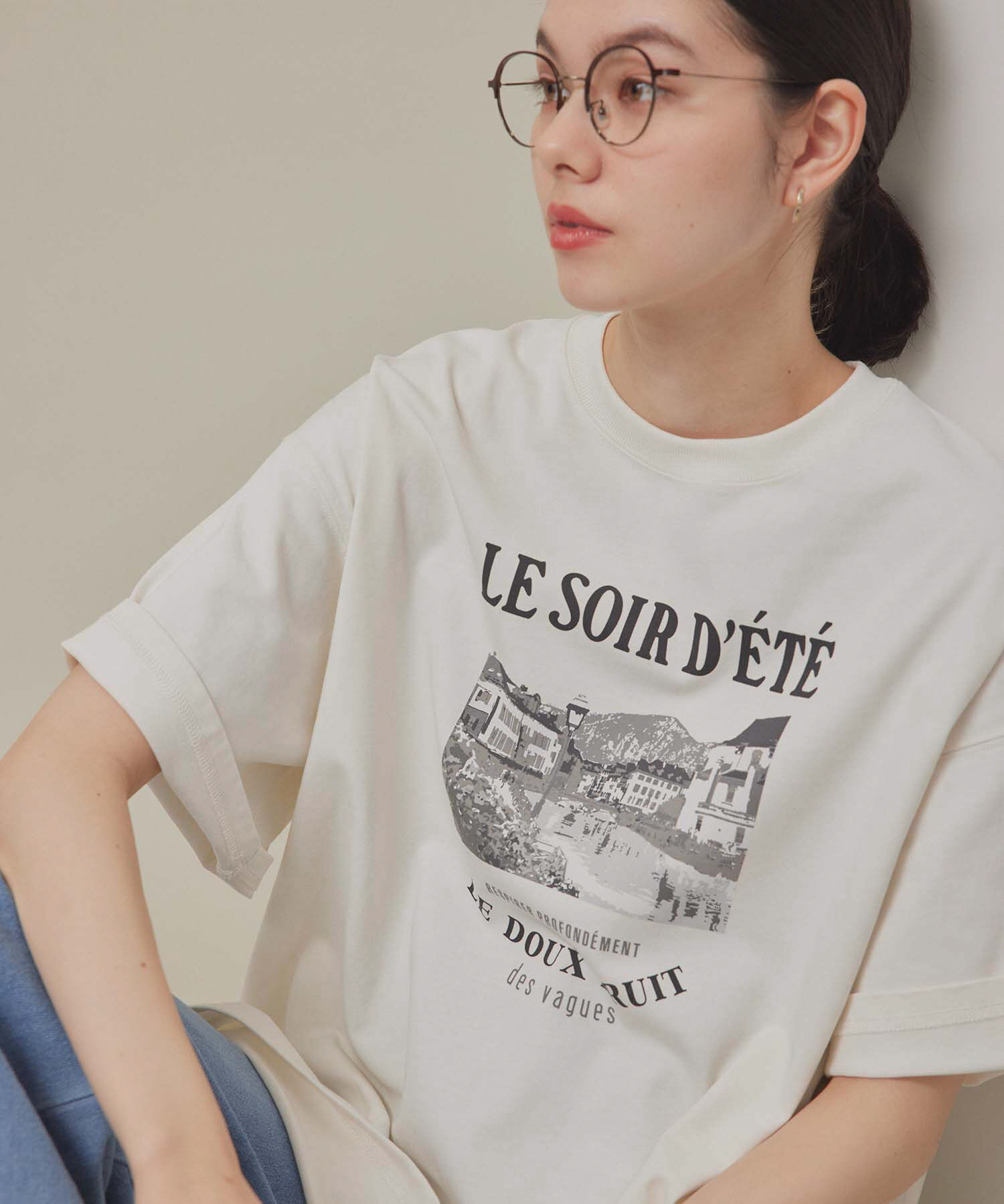 ROPE' PICNIC R「汗染み防止/オーバーサイズプリントTシャツ/リンクコーデ」|Tシャツ・カットソー|