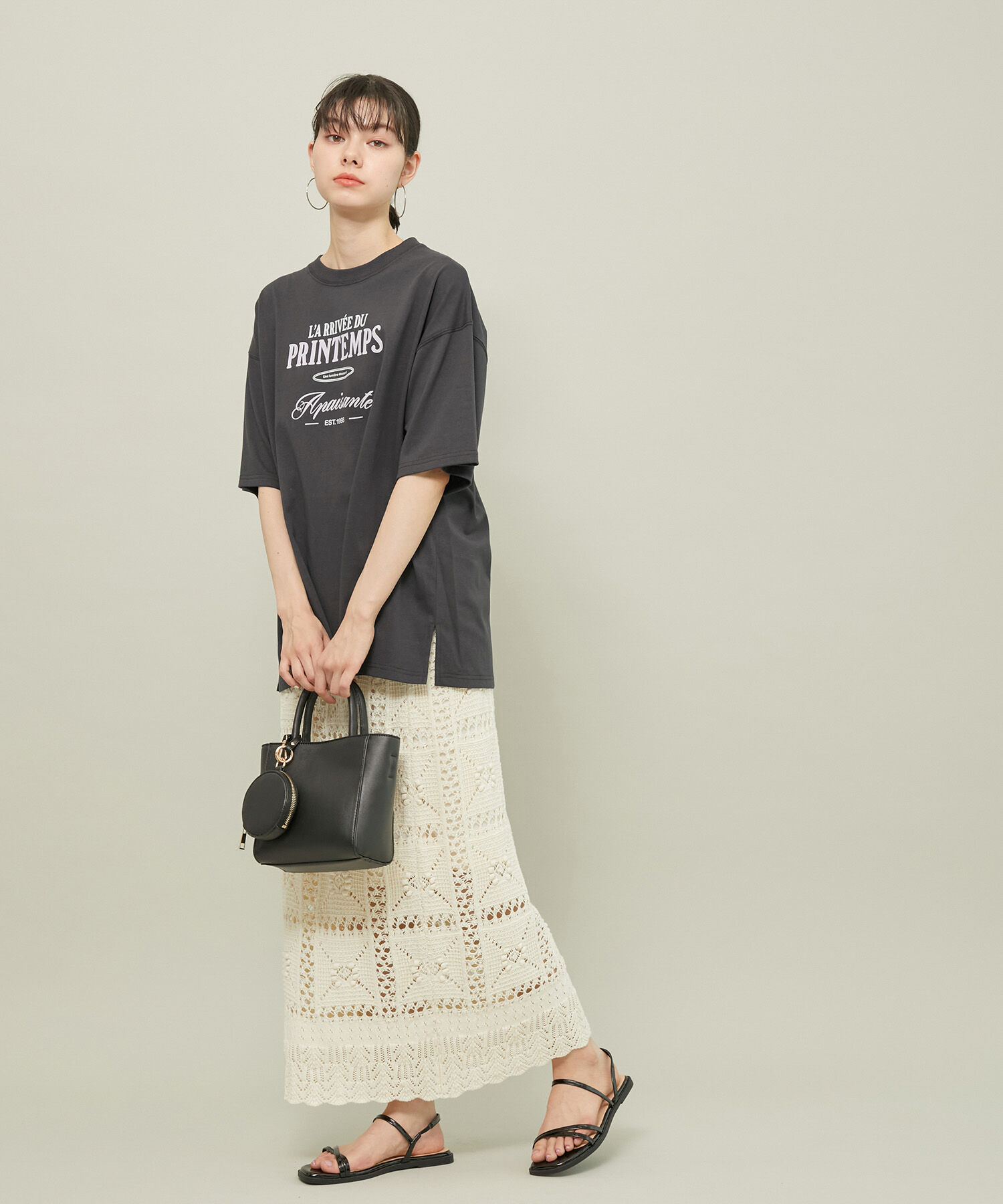 ROPE' PICNIC R「汗染み防止/オーバーサイズプリントTシャツ/リンクコーデ」|Tシャツ・カットソー|