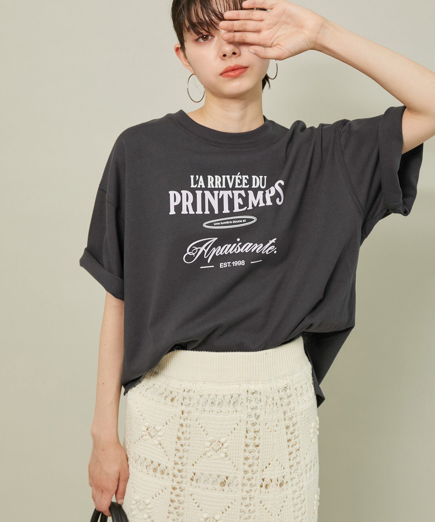 ROPE' PICNIC R「汗染み防止/オーバーサイズプリントTシャツ/リンクコーデ」|Tシャツ・カットソー|