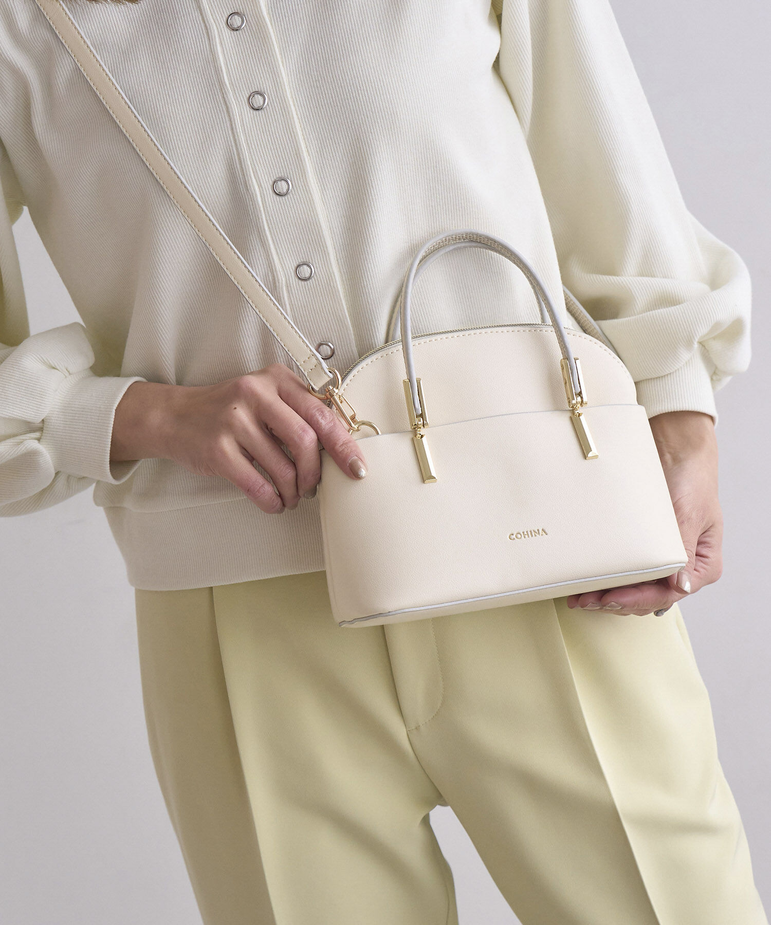 ROPE PICNIC PASSAGE「【COHINAコラボ】軽量レクタンメタルミニボストン＆ショルダーバッグ」|ハンドバッグ|
