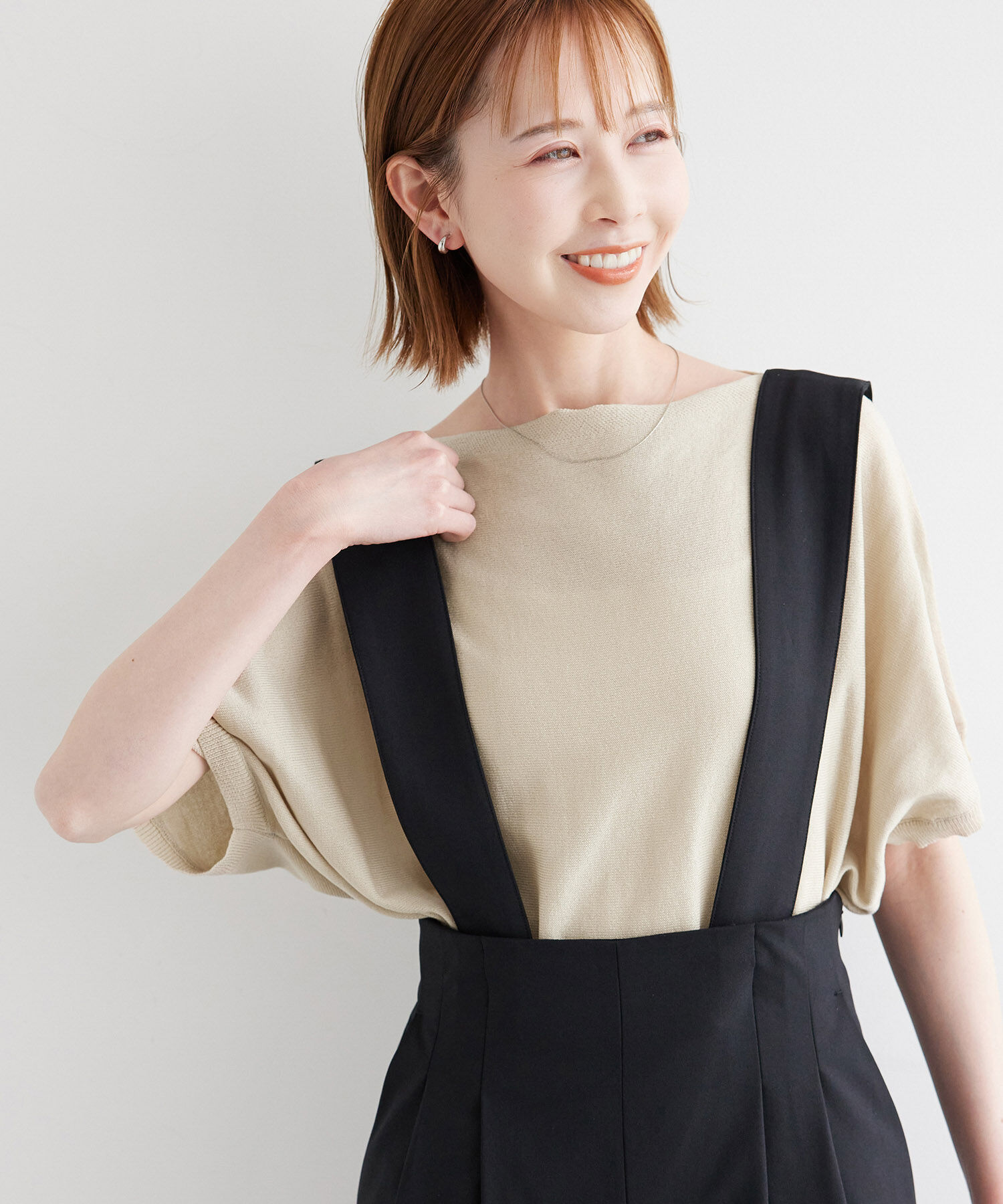 Rope&rsquo;Picnic「二の腕が隠れるニットプルオーバー/UVカット・洗濯機OK・吸水速乾」|ニット・セーター|