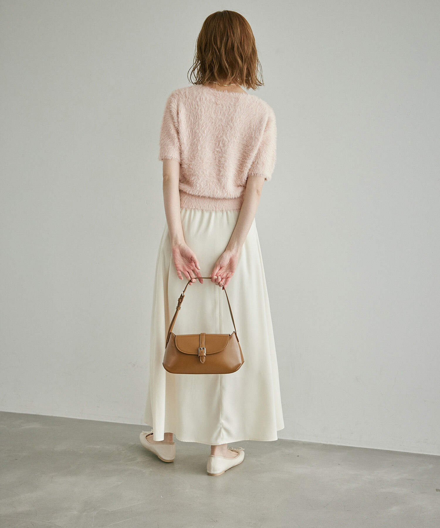 Rope&rsquo;Picnic「ショートフェザー半袖ニットプルオーバー」|ニット・セーター|