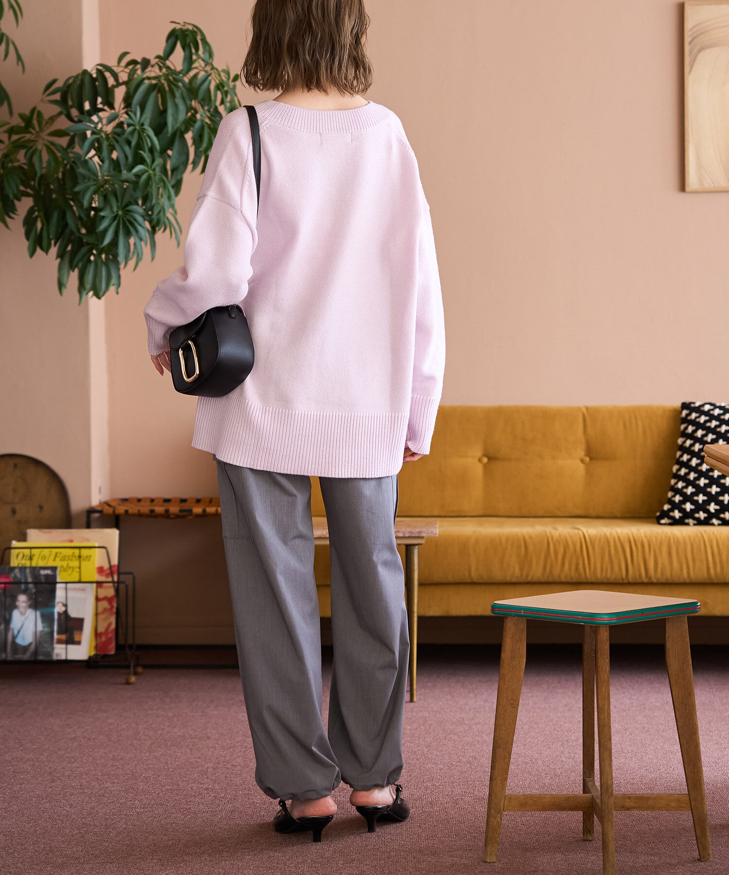 Rope&rsquo;Picnic「【WEB限定】ミドルゲージVネックニットプルオーバー/帯電防止・洗濯機OK」|ニット・セーター|