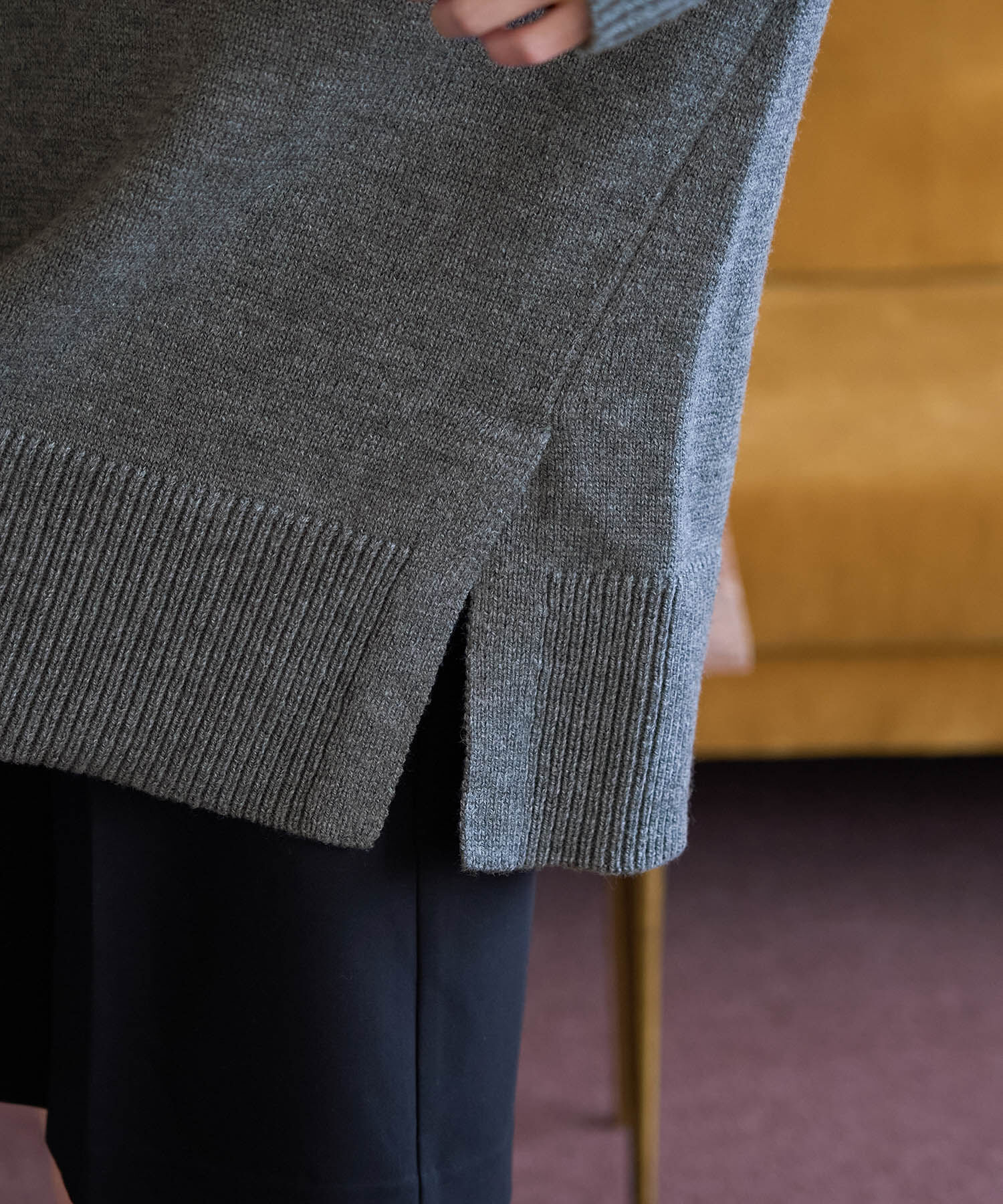 Rope&rsquo;Picnic「【WEB限定】ミドルゲージVネックニットプルオーバー/帯電防止・洗濯機OK」|ニット・セーター|