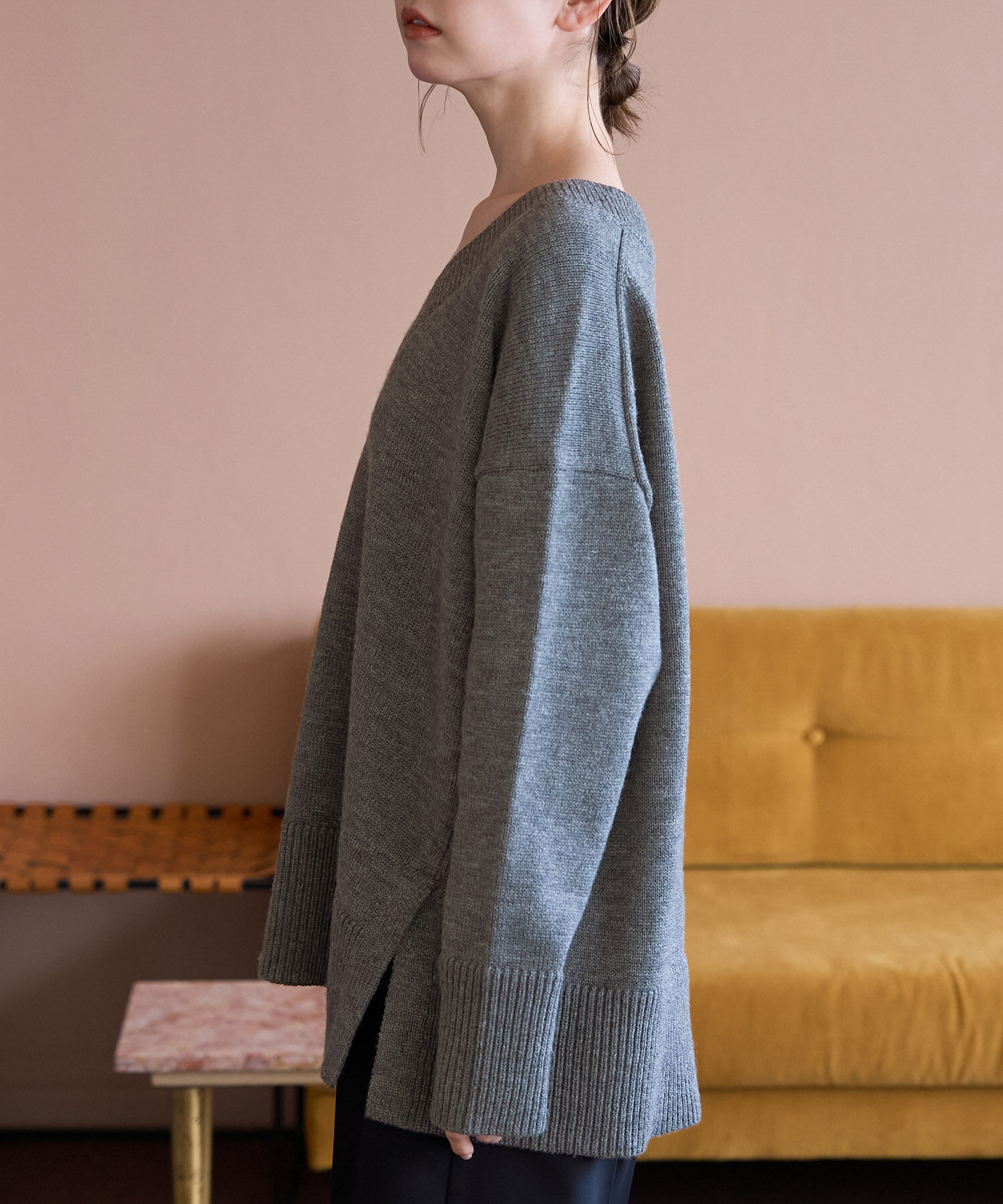 Rope&rsquo;Picnic「【WEB限定】ミドルゲージVネックニットプルオーバー/帯電防止・洗濯機OK」|ニット・セーター|