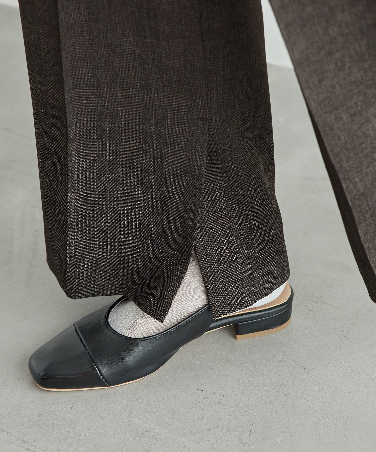 Rope&rsquo;Picnic「ウールライクサージワイドパンツ/セットアップ対応・リンクコーデ」|チノ|