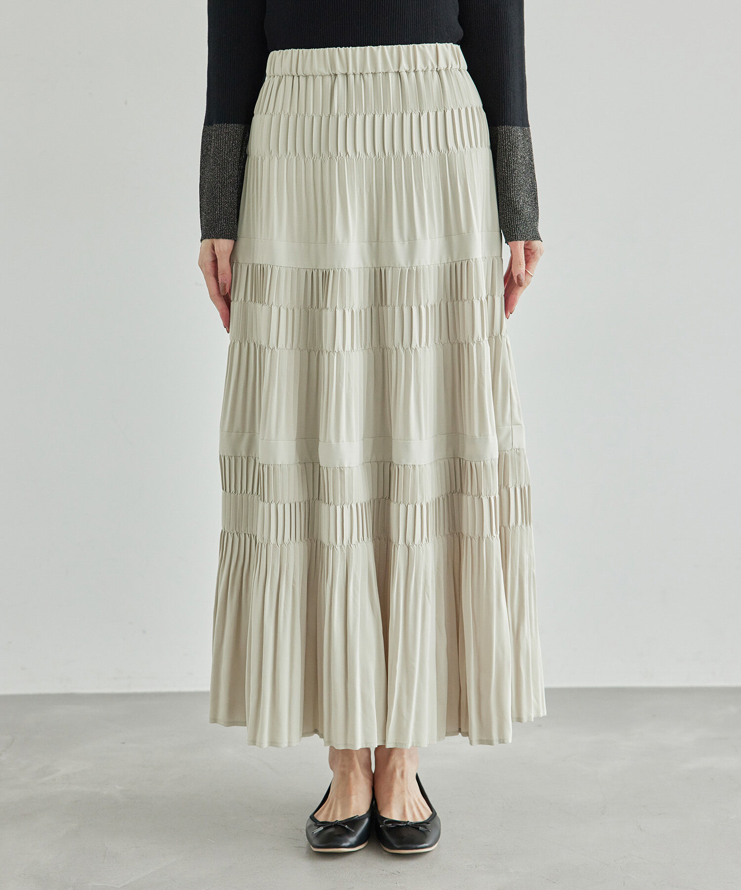Rope&rsquo;Picnic「【emur/エミュール】プリーツティアードスカート」|スカート|