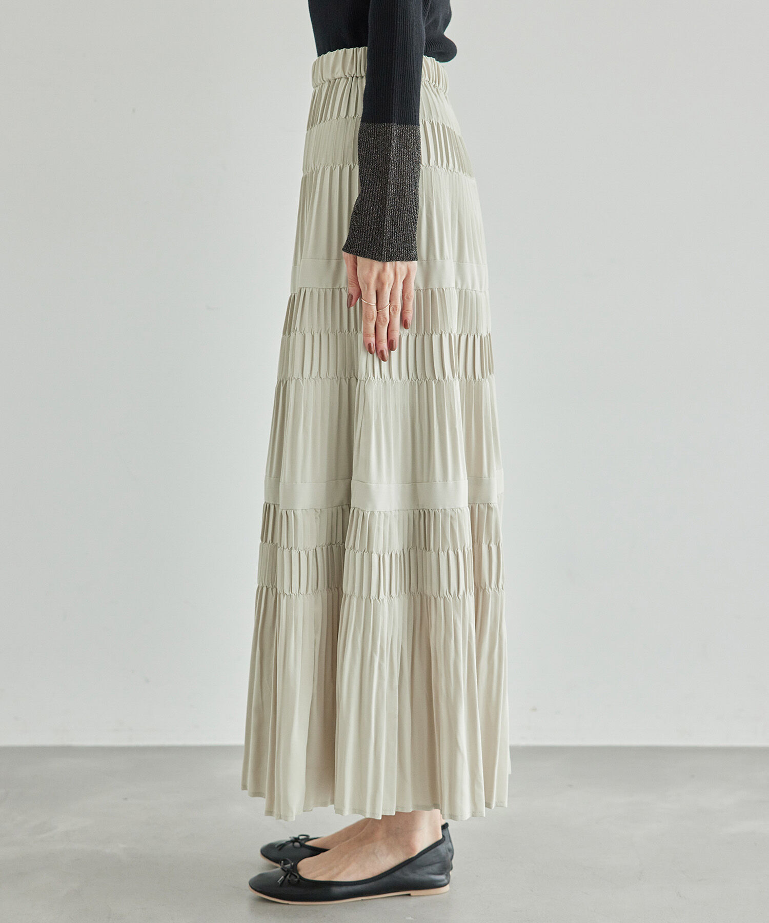 Rope&rsquo;Picnic「【emur/エミュール】プリーツティアードスカート」|スカート|