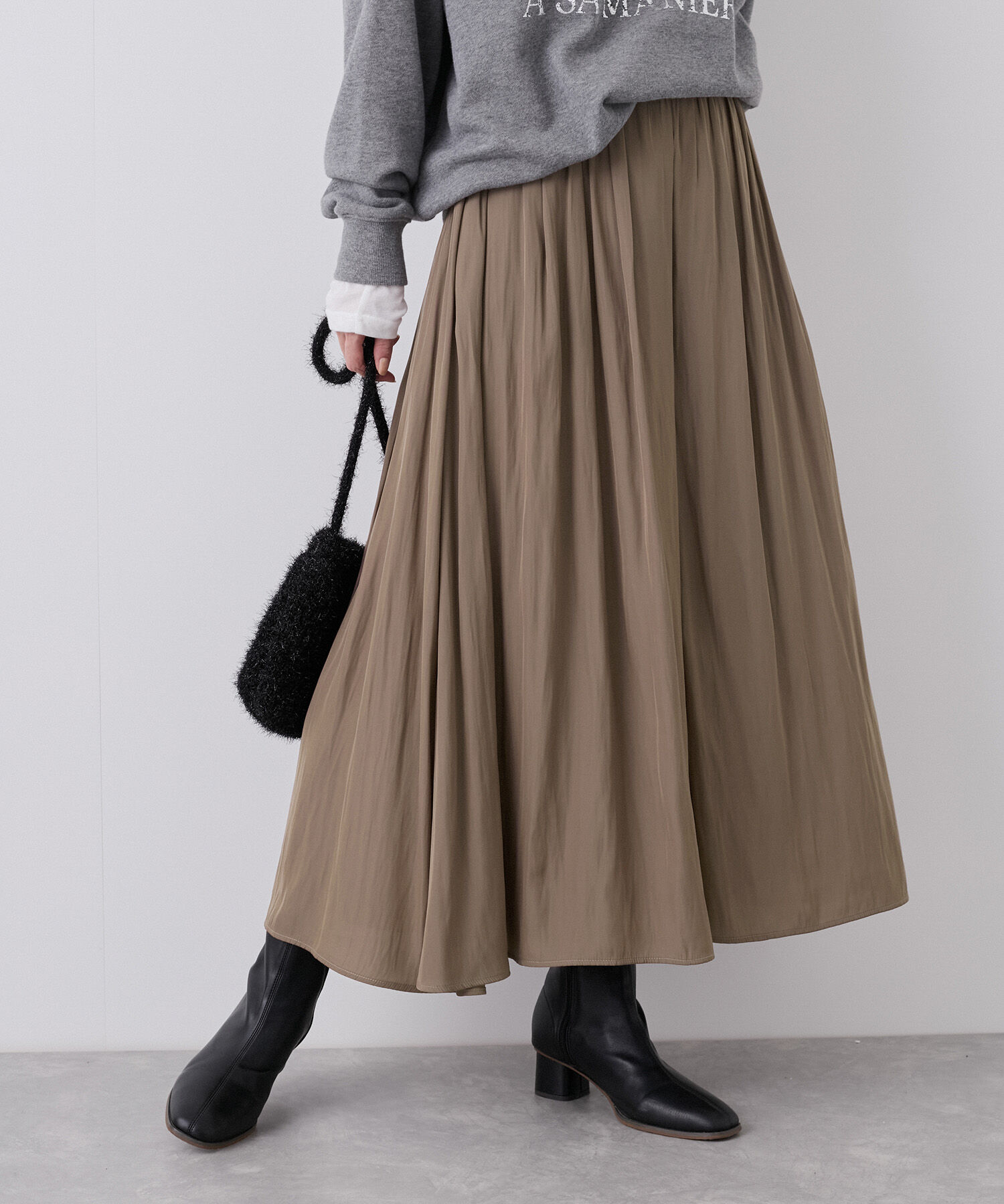 Rope&rsquo;Picnic「新色追加/さらさらスカーチョ」|その他|ダークブラウン(20)