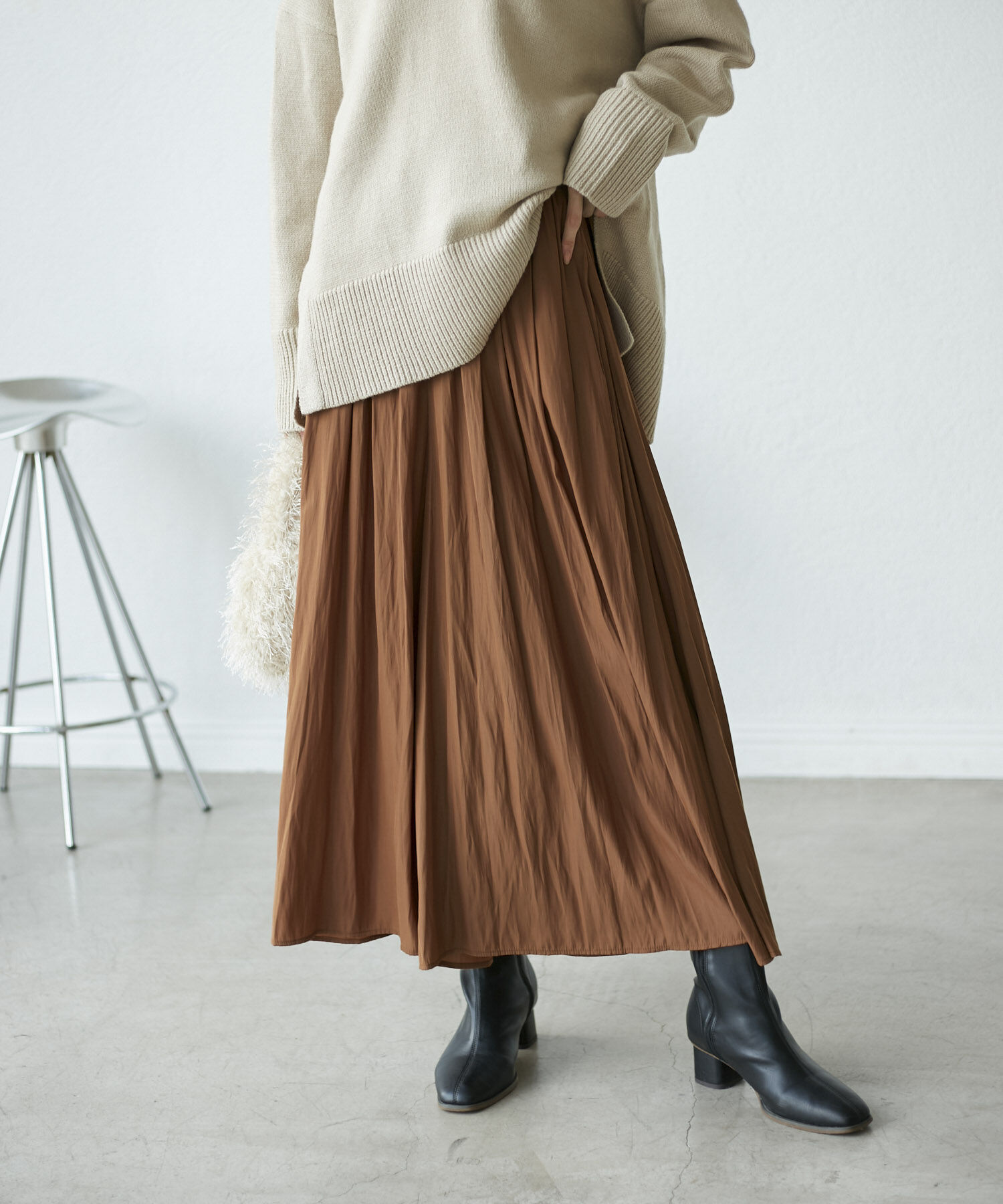 Rope&rsquo;Picnic「新色追加/さらさらスカーチョ」|その他|ダークブラウン系(21)