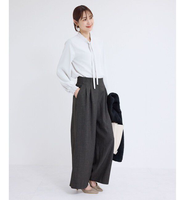 Rope&rsquo;Picnic「ウールライクサスペンダー付きパンツ」|チノ|