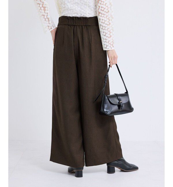 Rope&rsquo;Picnic「ウールライクサスペンダー付きパンツ」|チノ|