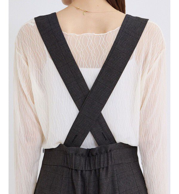 Rope&rsquo;Picnic「ウールライクサスペンダー付きパンツ」|チノ|