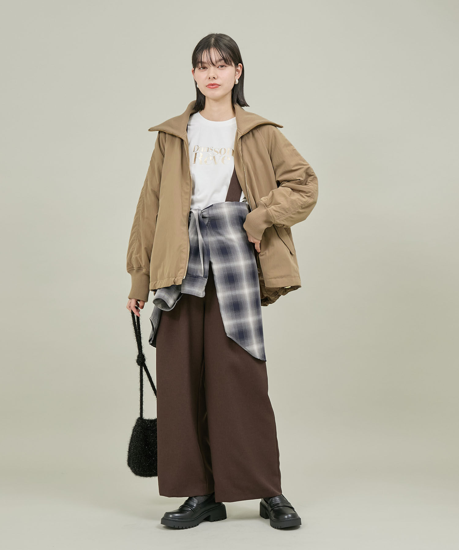 ROPE' PICNIC R「撥水・花粉ガード/中わたスタンドカラーショートブルゾン」|ブルゾン・スタジャン|