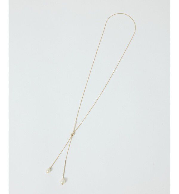 ROPE PICNIC PASSAGE「パールトップラリエットネックレス」|ネックレス|