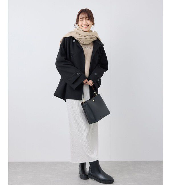 Rope&rsquo;Picnic「ロゴ刺繍スウェットライクニットフーディー」|パーカー|