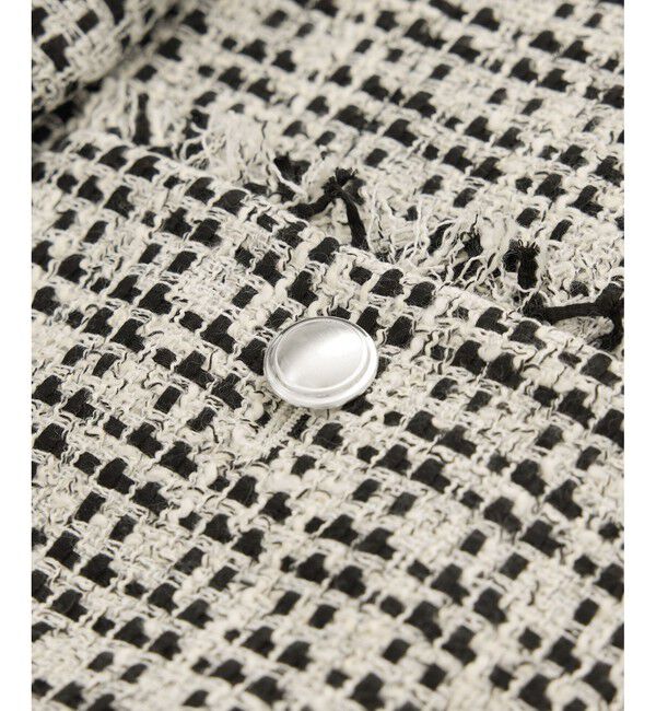 Rope&rsquo;Picnic「セレモニー・通勤対応/ツイードジャケット/リンクコーデ」|ノーカラージャケット|