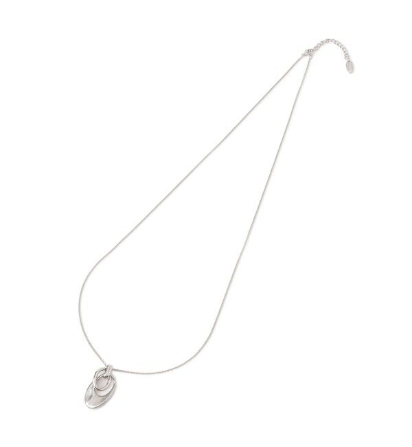 ROPE PICNIC PASSAGE「マットメタルオーバルパーツトップペンダント」|ネックレス|