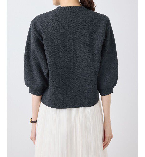 Rope&rsquo;Picnic「【emur/エミュール】モールヤーン畦ニット5分袖カーディガン」|カーディガン|