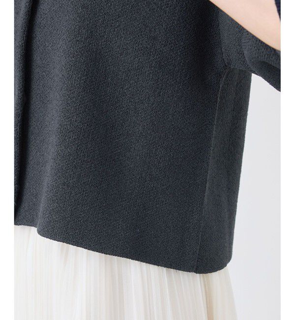 Rope&rsquo;Picnic「【emur/エミュール】モールヤーン畦ニット5分袖カーディガン」|カーディガン|