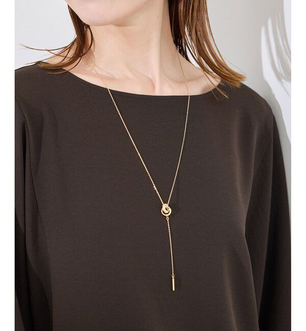 ROPE PICNIC PASSAGE「ダブルリングミドルレングスＹ字ネックレス」|ネックレス|