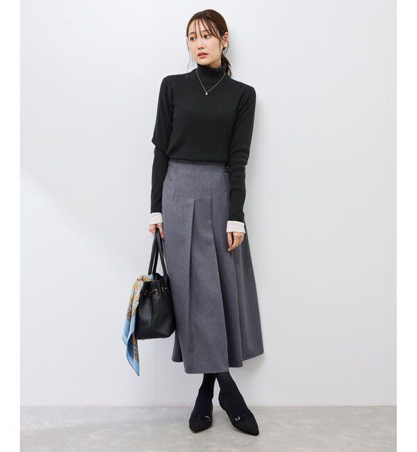 Rope&rsquo;Picnic「アンチピリングリブタートルニットプルオーバー/イージーケア」|ニット・セーター|