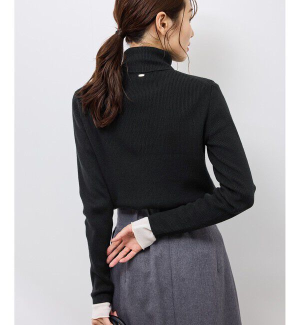 Rope&rsquo;Picnic「アンチピリングリブタートルニットプルオーバー/イージーケア」|ニット・セーター|