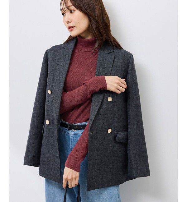 Rope&rsquo;Picnic「アンチピリングリブタートルニットプルオーバー/イージーケア」|ニット・セーター|