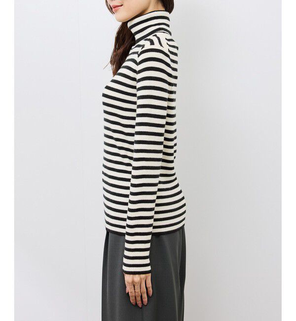 Rope&rsquo;Picnic「アンチピリングリブタートルニットプルオーバー/イージーケア」|ニット・セーター|