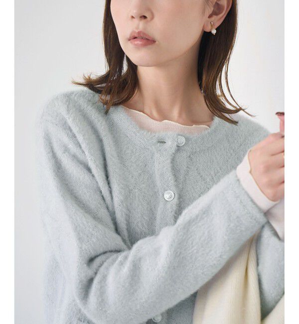 Rope&rsquo;Picnic「ラメフェザーカーディガン」|カーディガン|