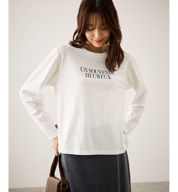 Rope&rsquo;Picnic「汗染み防止アソートロゴロングスリーブTシャツ/UVカット・接触冷感」|Tシャツ・カットソー|