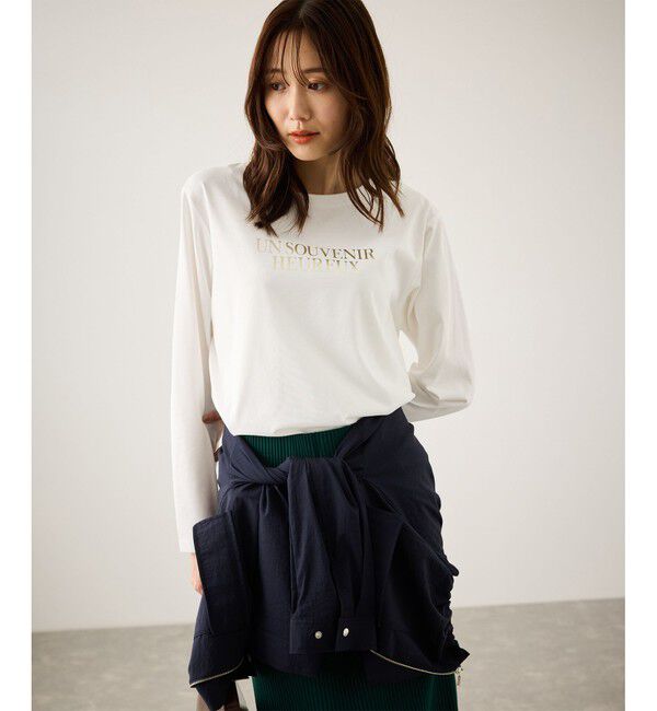 Rope&rsquo;Picnic「汗染み防止アソートロゴロングスリーブTシャツ/UVカット・接触冷感」|Tシャツ・カットソー|