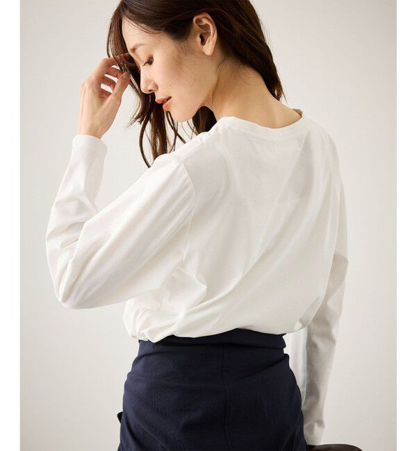 Rope&rsquo;Picnic「汗染み防止アソートロゴロングスリーブTシャツ/UVカット・接触冷感」|Tシャツ・カットソー|