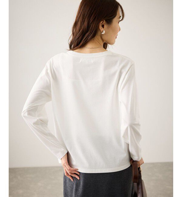 Rope&rsquo;Picnic「汗染み防止アソートロゴロングスリーブTシャツ/UVカット・接触冷感」|Tシャツ・カットソー|