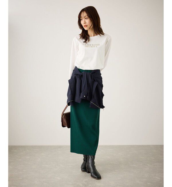 Rope&rsquo;Picnic「汗染み防止アソートロゴロングスリーブTシャツ/UVカット・接触冷感」|Tシャツ・カットソー|