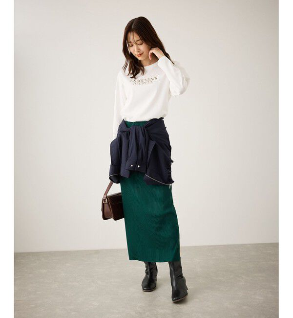 Rope&rsquo;Picnic「汗染み防止アソートロゴロングスリーブTシャツ/UVカット・接触冷感」|Tシャツ・カットソー|