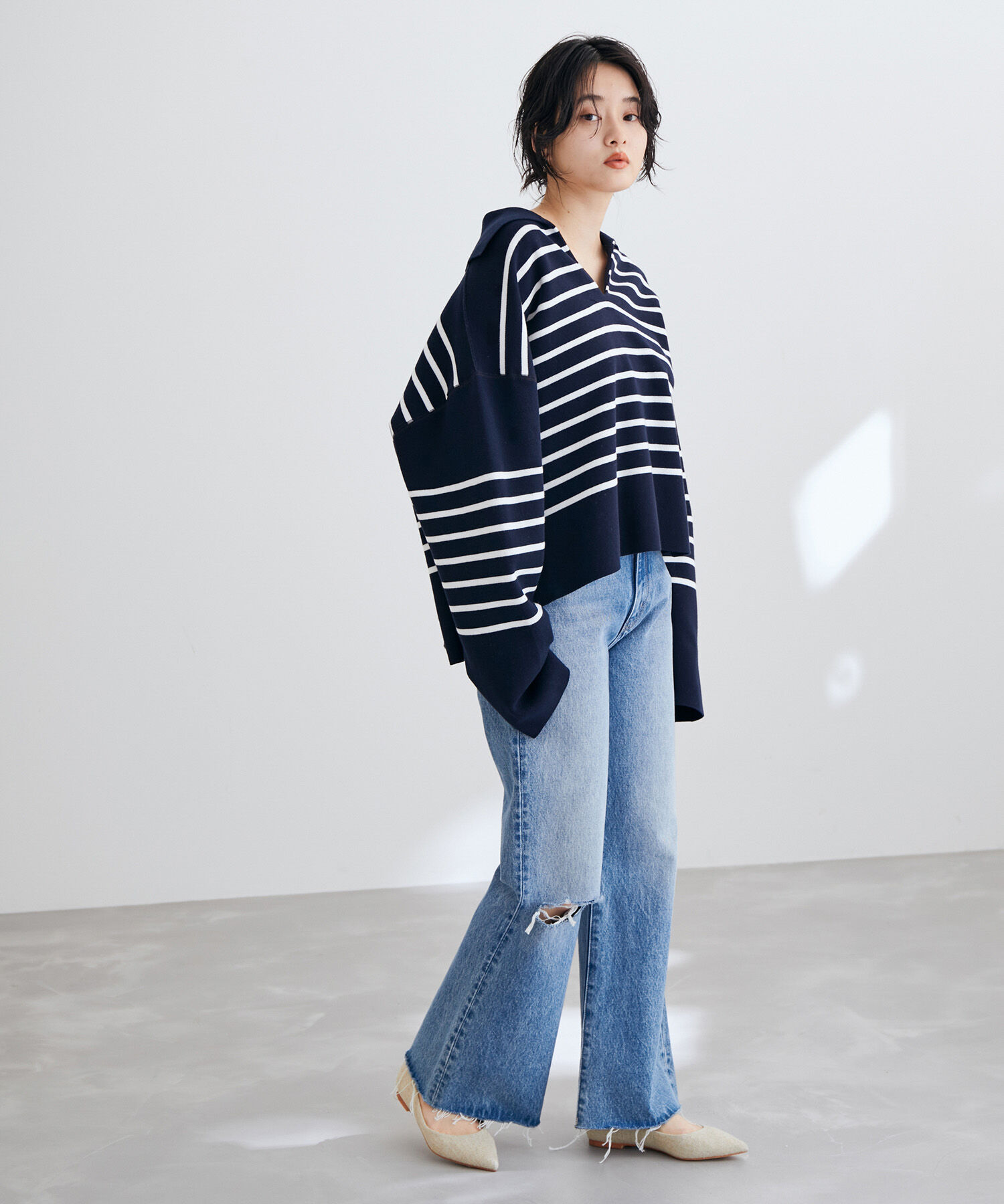 ADAM ET ROPE'「ボロネーゼフラット」|パンプス|