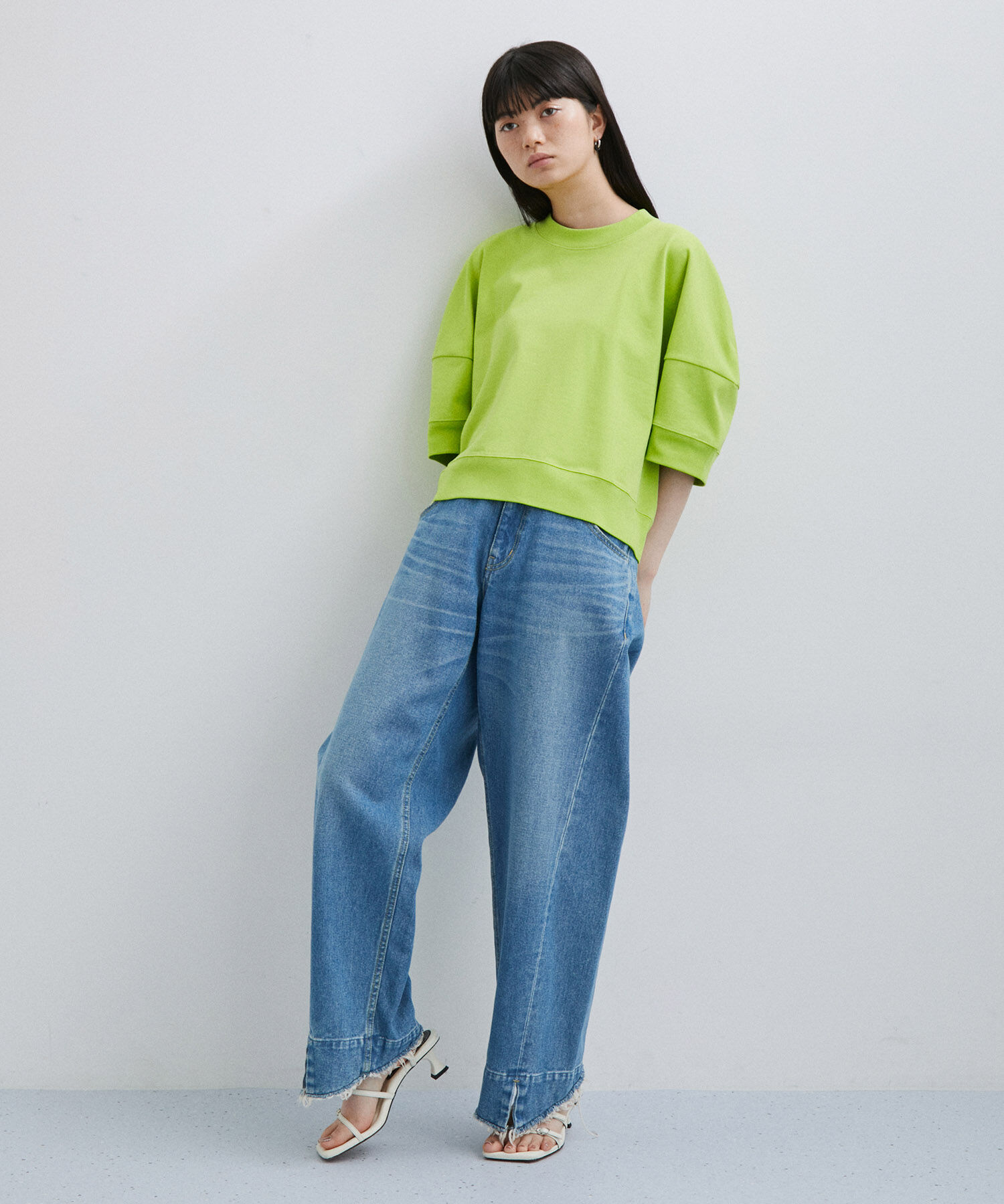 ADAM ET ROPE'「【サステナブル】クロップドTEE」|Tシャツ・カットソー|